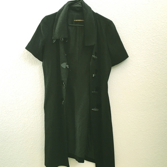 Jenni Kayne Jackets & Blazers - Jenni Kayne black short sleeve wool coat w/toggles
